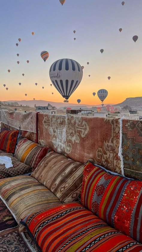 Morocco Hot Air Balloon, Cappadocia Turkey Aesthetic, Turkish Vibes, Turkey Hot Air Balloon, Goreme Turkey, Goreme Cappadocia, Cappadocia Balloon, Turkey Aesthetic, Turkey Cappadocia