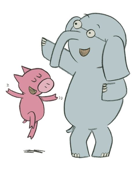 Piggie And Elephant, Pigeon Books, Elephant And Piggie, Elephant Clip Art, Elephant Costumes, Elephant Images, Elephant Party, Mo Willems, Elephant Birthday