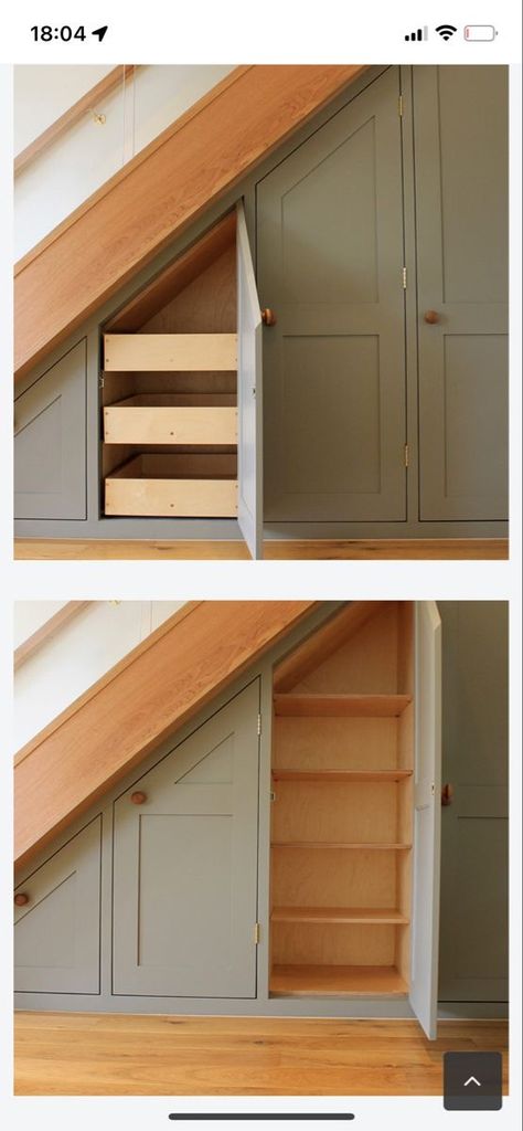 Under stairs storage closet