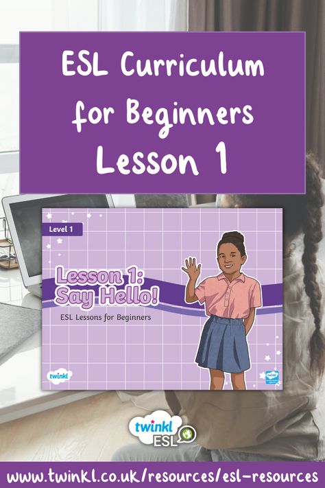 Lesson 1 of Twinkl's ESL Curriculum for Beginners, called Say Hello! Esl Curriculum, Esl Learning, English Curriculum, Esl Vocabulary, English For Beginners, New Vocabulary Words, Esl Lessons, Conversational English, New Language