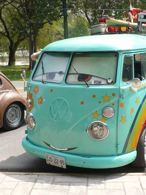 Disney Pixar CARS: Cute Real Life CARS - Take Five a Day Old Vw Bus, Combi Hippie, Hippie Vans, Volkswagen Vans, Van Vw, Volkswagen Van, Hippie Bus, Vintage Vw Bus, Combi Volkswagen