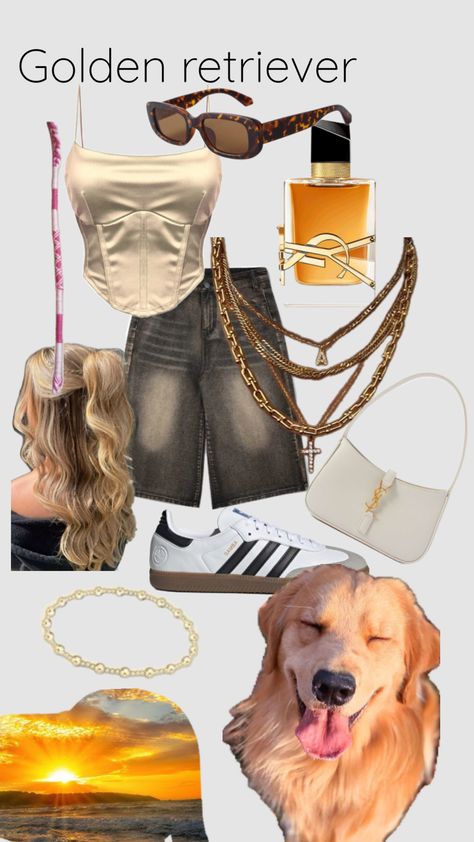 I love golden retrievers with my whole heart 💖💖❤️|| #outfit #fypshuffle #foryou #shufflefyp #dog #f4f #summer Golden Retriever Outfit, Heart Outfit, Black Labradoodle, Fruit Bat, Friesian Horse, Whole Heart, Golden Retrievers, Labradoodle, Golden Retriever