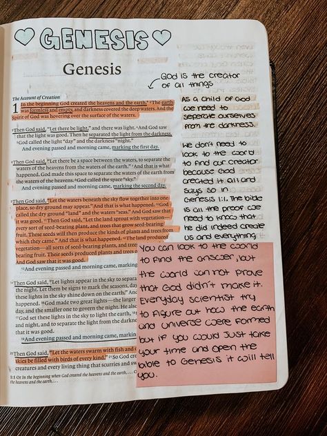 Bible Journaling Asethic, Annotating Bible Aesthetic, Bible Study Date Aesthetic, Bible Study Aesthetic Notes, Journal Bible Ideas, Scripture Study Aesthetic, How To Take Notes In Your Bible, Highlighted Bible, Christian Notebook Ideas