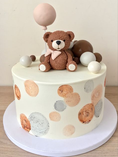 Beary First Birthday Cake, Bear Cake Design, Bear Theme Cake, Bolo Drip Cake, Bear Birthday Cake, Teddy Bear Birthday Cake, Baby 1st Birthday Cake, Bear Baby Shower Cake, Bear Baby Shower Theme