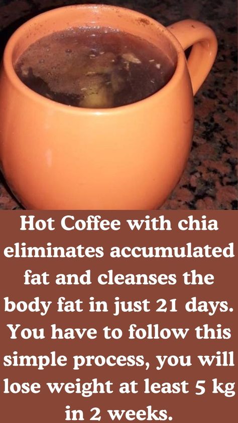 Achieve quick weight loss by using chia coffee! Lose 7 pounds in 10 days with this fat-burning drink that cleanses your body and melts away fat. This simple yet powerful method is your key to feeling lighter and healthier in no time. Don’t miss out – click to learn how to lose weight fast! Chia Coffee, Chia Seed Diet, Coffee Diet, Chia Recipe, Fat Burning Tea, Chia Seed Recipes, Belly Fat Drinks, Food Combining, Healthy Drinks Recipes