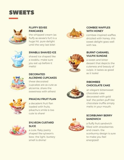 Pokemon Recipes, Pokemon Recipe, Pokémon Cafe, Pokemon Snacks, Pokemon Food, Geek Food, Homemade Cookbook, Oc Pokemon, Food Infographic