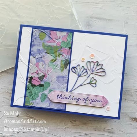 Fancy Flora Designer Paper and Ginkgo Branch - Aromas and Art Stampinup Ginko Branch, Su Ginkgo Branch Cards, Ginko Branch Stampin Up Cards, Stampin Up Ginkgo Branch, Ginkgo Branch Stampin Up Cards, Ginkgo Branch, Card Stamping, Stampin Pretty, Card Making Crafts