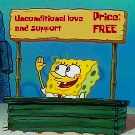 sponge bob love meme Reaction Happy, Friendship Memes, Cute Love Memes, Friend Memes, My Funny Valentine, Spongebob Memes, Cute Messages, Love And Support, Wholesome Memes