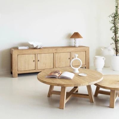 Elm Coffee Table, Natural Furniture, Kitchen Dinnerware, Lounge Room, Sideboard Buffet, Furniture Pieces, Front Room, Round Coffee Table, Lounge Sets