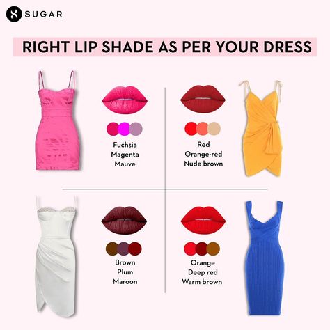 Lipstick Guide For Outfits, How To Wear A Sari, Lipstick Guide, Budget Makeup, Maquillage On Fleek, Asian Makeup Looks, Stylish Outfits Casual, Lipstick Hacks, Wedding Eye Makeup