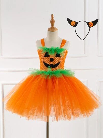 WishList | SHEIN Pumpkin Tutu, Princess Pumpkin, Kids Halloween Costume, Tutu Skirt Kids, Toddler Girl Halloween, Kids Skirt, Pumpkin Halloween Costume, Kids Costumes Girls, Halloween Tutu