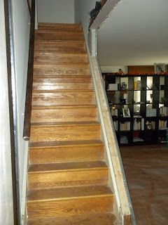 Opening up a Staircase Opening Up Staircase Wall, Closed Staircase, Enclosed Staircase, Farmhouse Staircase, Attic Staircase, Narrow Staircase, Attic Lighting, House Staircase, Attic Flooring