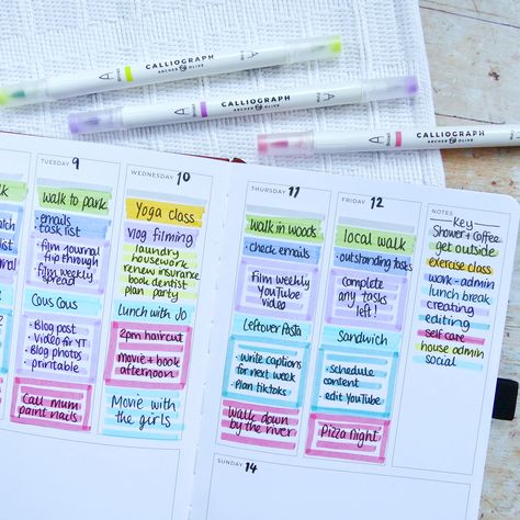 Bujo Time Blocking, Time Blocking Bullet Journal, Block Journaling, Bullet Journal Time Blocking, Archer And Olive, Mini Habits, Olive Spread, Organize Your Day, 2023 Goals