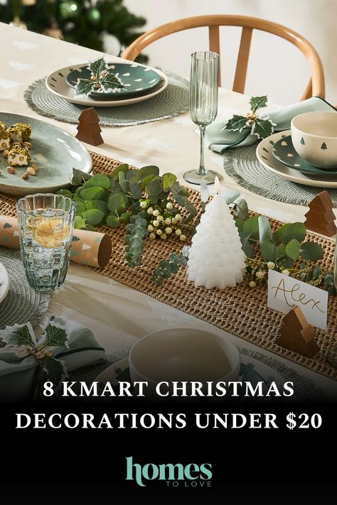 Turns out, you don’t need to spend a fortune to find affordable, yet expensive-looking, Christmas decorations this season. Tap the link now to shop 8 Christmas decorations and festive homewares that you (and your friends) won’t believe are from Kmart. Kmart Decor, Kmart Christmas, Australian Christmas, Coastal Christmas, Table Display, Christmas Decor Ideas, Christmas Table, Christmas Decorating, Christmas Home