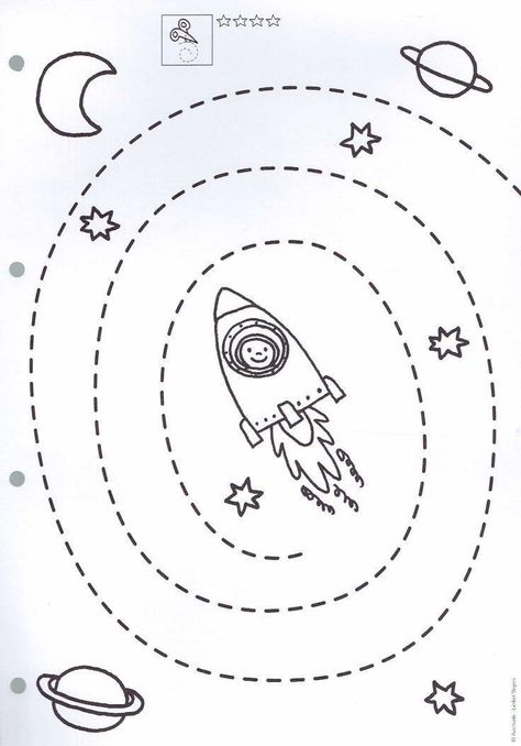 Space Theme Preschool, Space Preschool, Preschool Tracing, Preschool Centers, Tracing Worksheets Preschool, Space Activities, Preschool Writing, Kindergarten Writing, School Worksheets