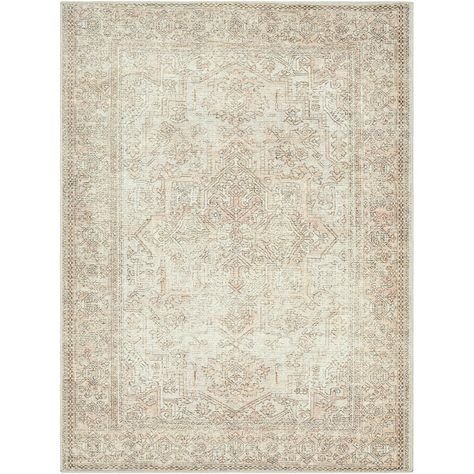 Becki Owens x Surya Margot Oriental Dusty Coral Area Rug & Reviews | Wayfair Becky Owens, Coral Area Rug, Vintage Inspired Rugs, Dusty Coral, Medallion Area Rug, Becki Owens, Foundation Piecing, Distressed Rug, Perfect Foundation