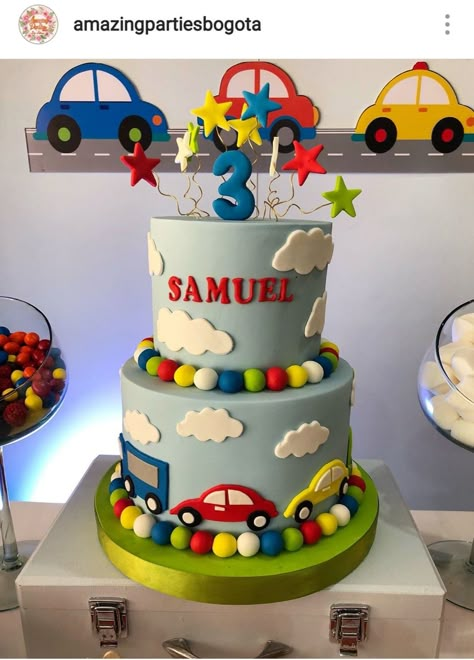 Transport Theme Birthday Cake, Transportation Theme Birthday Cake, Transport Birthday Cake, 2 Tier Birthday Cake Boy, Transport Theme Cake, Car Theme Cake Boys, Car Theme Cake For Kids, Car Themed Birthday Cake, Transportation Cake