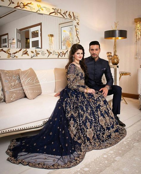 Blue lehenga tail style , wedding dress, wedding style, wedding fashion, bridal dress, party wear, Valima Dress , bride and groom dress Navy Blue Walima Dress, Valima Dress For Groom, Pakistani Bridal Wear Blue, Groom Walima Dress Pakistani, Blue Wedding Dress Pakistani, Dark Blue Desi Wedding Dress, Royal Blue Wedding Dress Pakistani, Walima Dresses Pakistani Brides Blue, Pakistani Wedding Bride And Groom