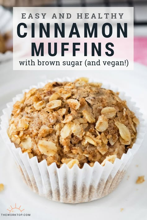 Cinnamon Muffins Healthy Cinnamon Muffins, Easy Cinnamon Muffins, Grab And Go Breakfast Ideas, Cinnamon Muffins Easy, Egg Free Muffins, Vegan Breakfast Muffins, Paleo Nutrition, Cinnamon Breakfast, Breakfast Ideas For Kids