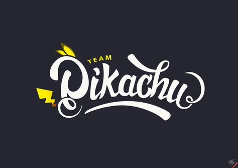 A typography "Pikachu" Pikachu Logo, Pokemon Artwork, Creative Doodles, A Typography, Projets Cricut, Cute Images With Quotes, Pokemon Pictures, Name Logo, Kawaii Art