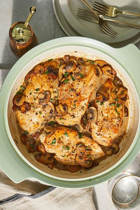 Chicken Diane Food And Wine, Chicken Diane Recipe Simple, Chicken Au Gratin, Chicken Diane Recipes, Chicken And Mushroom Recipes, Chicken Diane, Pork Medallions, Winner Winner, Chicken Dishes Recipes