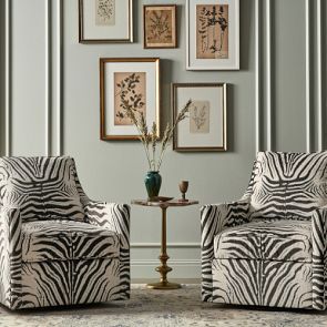 Zebra Upholstered Swivel Chair Zebra Accent Chair, 1940s England, Zebra Living Room, Basement Lounge, Animal Print Furniture, Zebra Chair, Zebra Decor, Rose Marble, House Upgrades