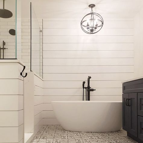 Textures Wall, Modern Tub, Shiplap Wall, Ship Lap Walls, Floor Tile, Wall Tile, Single Vanity, Wall Tiles, Alcove Bathtub