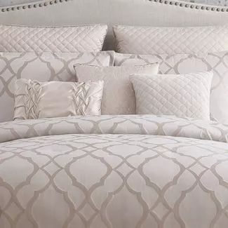 Luxury Bedding : Target Luxury Bedding Sets Glamour, Rooms Decoration, Bedroom Comforter Sets, Jacquard Bedding, Glam Bedroom, Bed Comforter Sets, White Comforter, Comforter Bedding Sets, Inspire Me Home Decor