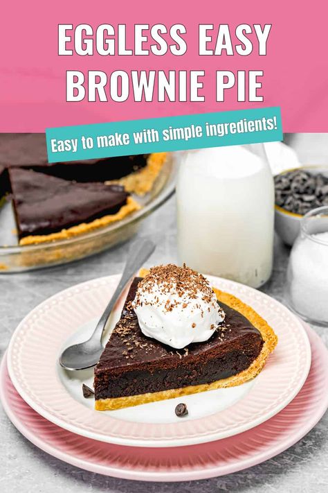 This Eggless Easy Brownie Pie is like having the best of both worlds: a classic fudgy brownie and a crisp, buttery pie crust all in one. It’s an absolute treat that’s perfect for any occasion. Plus, it’s super simple to whip up with ingredients you probably already have in your kitchen. And since it’s egg-free, it’s a great option for those with allergies or anyone looking for a dessert that’s just a little different. Trust me, once you try it, this will become your go-to dessert! No Egg Chocolate Pie, Dessert Recipes Without Eggs, Pastry Platter, Egg Free Dessert Recipes, Brownie Pie Recipe, Egg Free Desserts, Easy Brownie, Brownie Pie, Platter Ideas