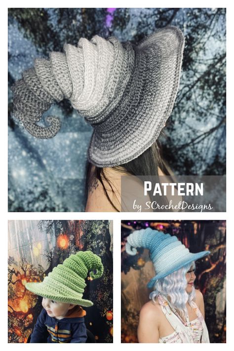 Hat Patterns Free, Halloween Crochet Patterns, Crochet Design Pattern, Crochet Hats Free Pattern, Stitch Crochet, Fun Crochet Projects, Halloween Crochet, Diy Crochet Projects, Yarn Projects