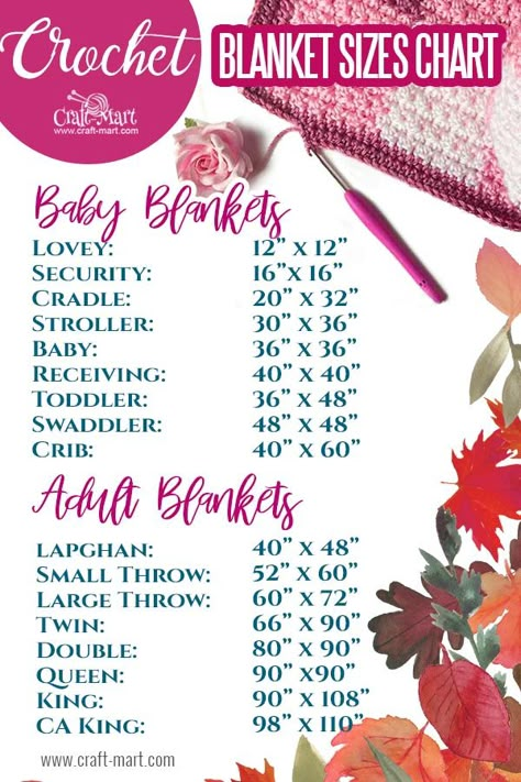 Crochet Blanket Sizes Chart, Blanket Sizes Chart, Crochet Blanket Size Chart, Crochet Blanket Measurements, Crochet Blanket Size, Blanket Size Chart, Crochet Baby Blanket Sizes, Crochet Blanket Yarn, Crochet Blanket Sizes