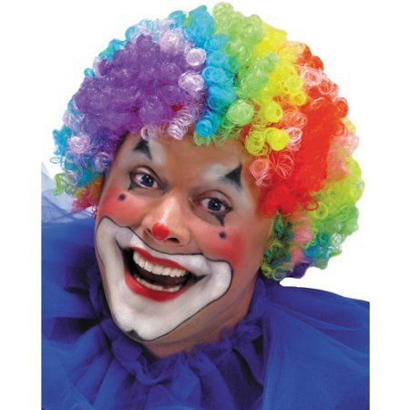 7-Color Clown Wig Adult Halloween Accessory - Walmart.com Curl Afro, Clown Wig, Clown Art, Circus Costumes, Afro Wig, Clown Faces, Costumes For Teens, Wig Hat, Afro Wigs