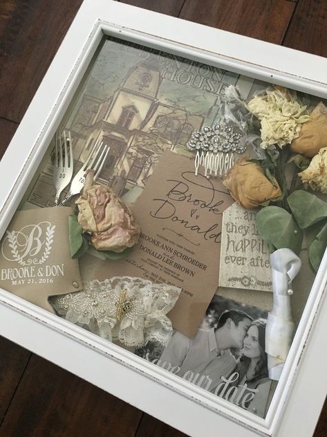 Wedding Shadow Box, Keepsake Wedding, Shadow Box, Flowers