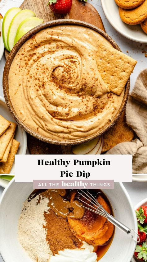 Pumpkin Dip Healthy, Keto Pumpkin Pie Dip, Protein Pumpkin Fluff, Protein Apple Dip, Pumpkin Healthy Dessert, Healthy Pumpkin Dip, Protein Pumpkin Recipes, Pumpkin Dip With Cool Whip, Healthy Thanksgiving Dessert