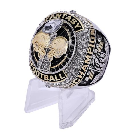 PRICES MAY VARY. 2023 Fantasy Football Championship Rings Trophy，The ring comes with a clear display box High quality Environmental Zinc Alloy with Plating and Crystal Stones,All made by Hand. This ring are size 8-14 available The ring weighs 70 grams with silver and gold plated The Perfect Fantasy Football Trophies & collections for your league 2023 Fantasy Football Championship Ring big heavy FFL Ring Rings 2023, Batman Room, Fantasy Football Trophy, Trophy Collection, Football Trophies, Fantasy Football League, Championship Rings, Star Images, Crystal Stones