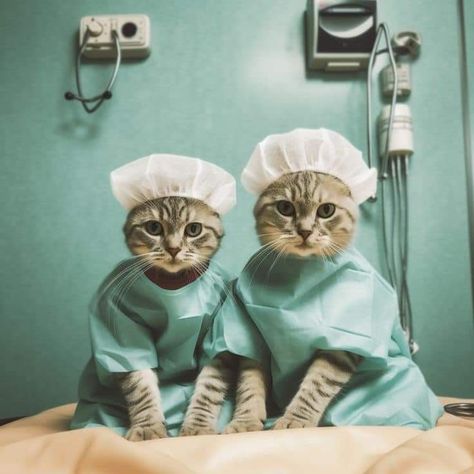 Butterfly Cuffs, Doctor Cat, Nurse Cat, Cat Medicine, Art Pinterest, Rule The World, Cute Nurse, Adorable Cats, Photo Proof