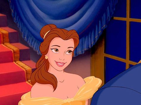 Which Disney Princess hairsyle should you try next? (My result: Belle's half-up do) Bell Hairstyle, Braids Waterfall, Braids Side, Updos Bridal, Buns Hairstyles, Braids Wedding, Hairstyle Prom, Softball Hair, Wedding Hairs