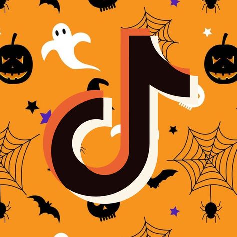 Halloween App Icons Tiktok, Halloween Tik Tok Icon, Fall Tiktok Icon, Fall Tiktok Logo, Halloween Tiktok Logo, Halloween Tiktok Icon, Tiktok Icon Aesthetic, Halloween Icons For Apps, Tiktok Background