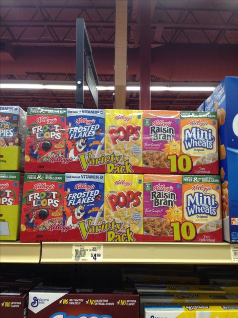 Mini cereal boxes variety pack. Mini Cereal Boxes, Dinner Box, Special Kids, Frosted Flakes, Slumber Parties, Sweet Sixteen, Low Calorie Recipes, Cereal Box, Raisin