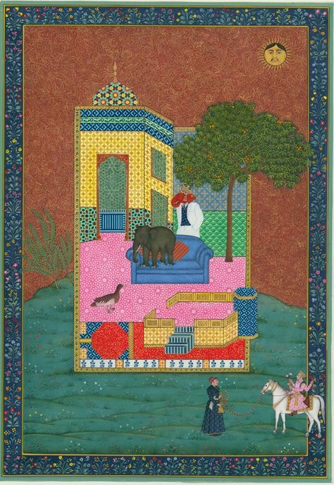 Indian Miniature Paintings, Mughal Miniature Paintings, Ideas For Painting, Painting Indian, Indian Miniature, Mughal Art Paintings, Persian Art Painting, Mughal Paintings, Persian Miniature