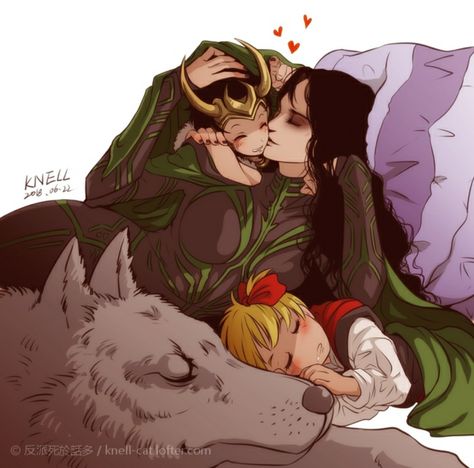 Sigyn Marvel, Marvel Hela, Hela Thor, Baby Loki, Loki And Sigyn, Loki Wallpaper, Thor Comic, Thor X Loki, Loki Art