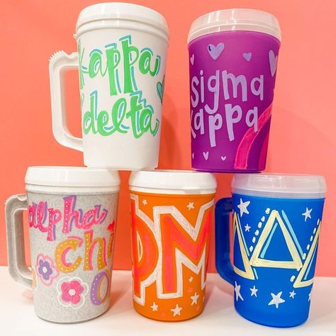 Sorority Cups, Beach Cups, Lake Days, Sorority Rush, Sorority Merch, Greek Gifts, Go Greek, Instagram Party, Sorority Sisters