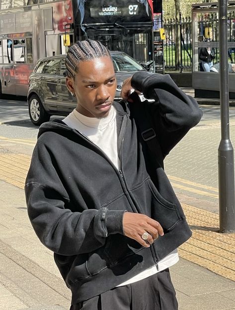 Men Cornrows, Cornrow Braids Men, Cornrow Hairstyles For Men, Braids For Boys, Hoodie Aesthetic, Black Men Hairstyles, Trendy Hairstyle, Men Hairstyles, Mens Braids