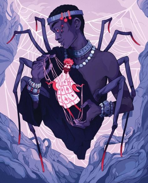 Anansi (Character) - Comic Vine African Mythology, The Storyteller, Black Comics, Black Art Painting, Black Anime Characters, Mythology Art, Jim Henson, Afro Art, Dark Fantasy Art