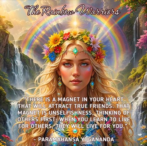 Paramahansa Yogananda, Rainbow Warrior, True Friends, Live For Yourself, Spirituality, Rainbow, Art