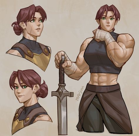 Buff Women, Dungeons And Dragons Characters, Muscle Girls, Woman Drawing, Female Character Design, Dnd Characters, Character Portraits, A Drawing, Art Reference Poses