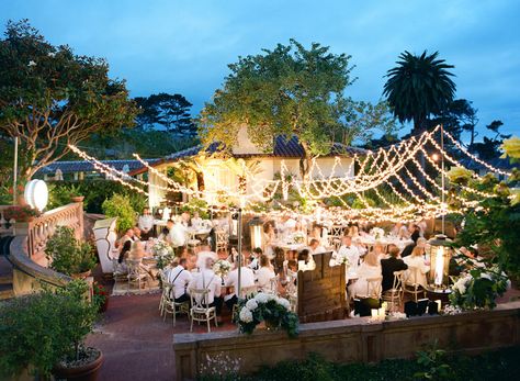 Carmel By The Sea Wedding Venues, By The Sea Wedding, Wedding By The Sea, Alfresco Wedding, Villa Photography, Jose Villa Photography, Carmel Weddings, Courtyard Wedding, Cascading Flowers