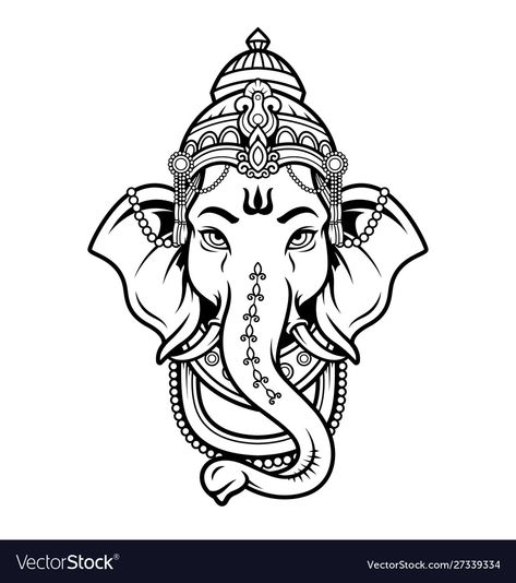 Ganesh Drawing, Ohm Tattoo, Ganesh Design, Ganesh Tattoo, Elephant Clip Art, Ganesha Drawing, Ganesha Tattoo, Buddha Tattoo, Tattoo Templates