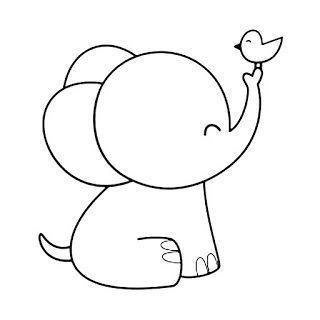 Elephant Drawing, 자수 디자인, Elephant Design, Cute Elephant, Cute Easy Drawings, Art Drawings For Kids, Applique Patterns, Doodle Drawings, Drawing Tips