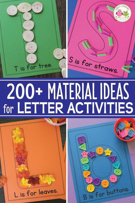 Alphabet Activities Kindergarten, Material Ideas, Letter Crafts, Aktiviti Kanak-kanak, Letter Sound, Abc Activities, Preschool Literacy, Alphabet Activities Preschool, Preschool Letters